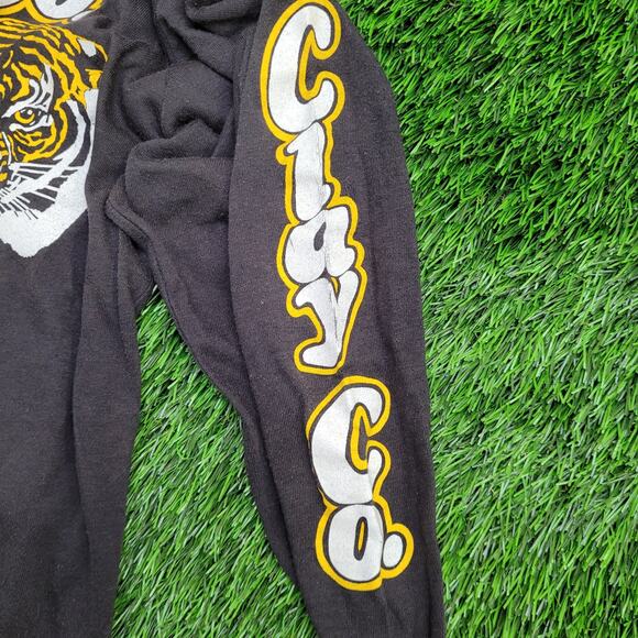 Vintage 80s Clay Co Tigers Shirt Womens 2XS 16x23 Black US - Picture 5 of 11